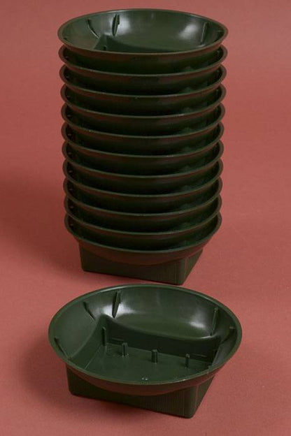 6&quot; X 2&quot; Single Design Plastic Bowl Green Pkg/12