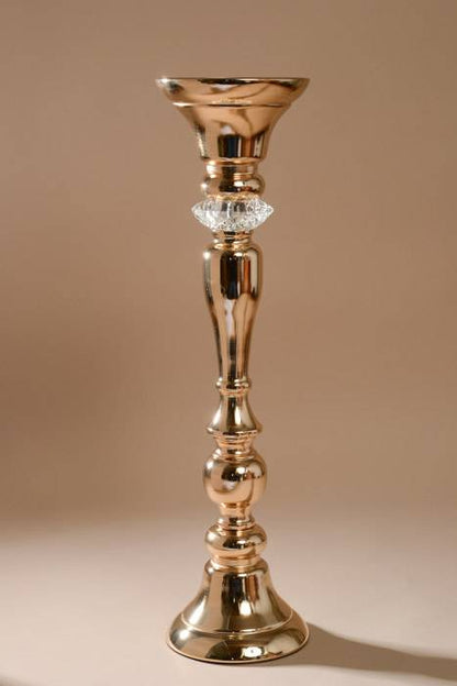 23" Metal Bouquet Stand W/rhinestone Gold