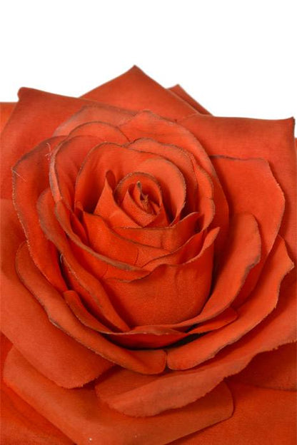 20" Silk Open Rose Spray Orange