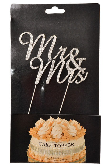 3.4" Rhinestone Cake Topper &