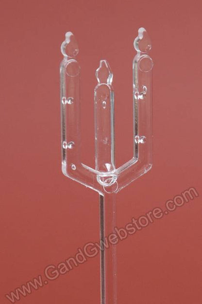 9&quot; Plastic Candlelite Cardette Holder Clear Pkg/100