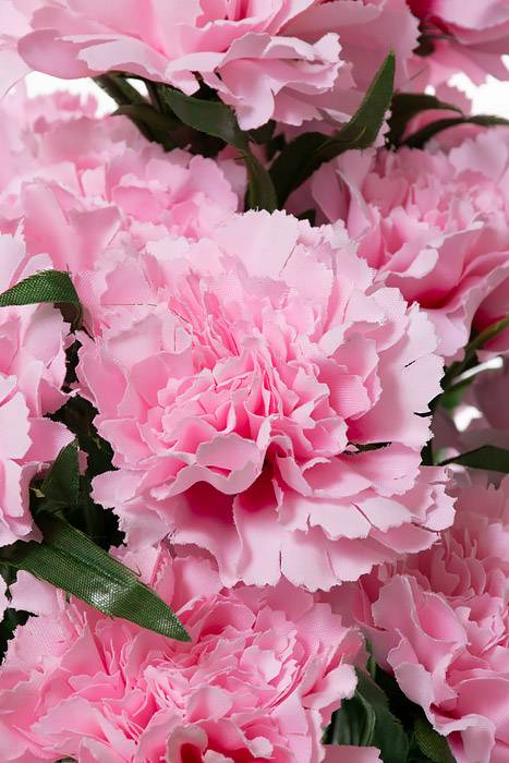 18" Silk Carnation Bush Pink