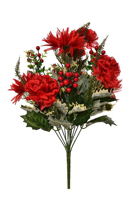 21" Carnation Mum Berry Red