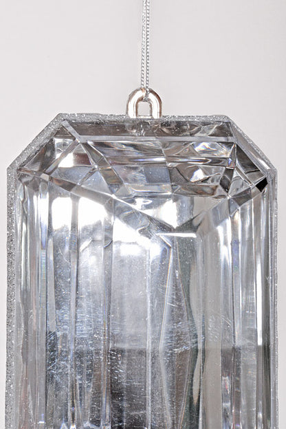 4.75" x 8" Rectangle Jewel Box W/Glitter Silver