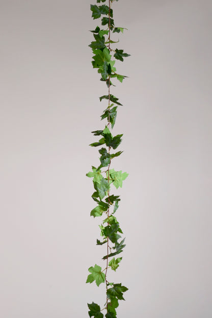 5.9Ft Maple Leave Garland Green