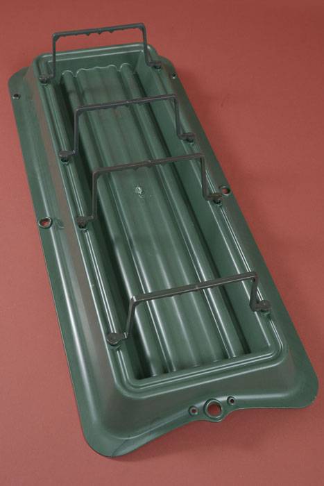 23&quot; X 10&quot; Plastic Double Saddle Tray Green
