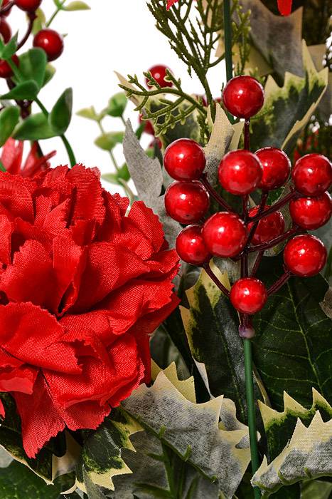 21" Carnation Mum Berry Red