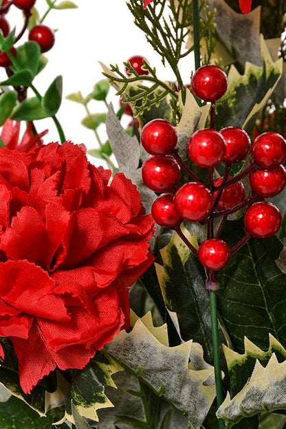 21" Carnation Mum Berry Red