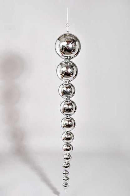 32" Ball Cluster Ornament Shiny Silver