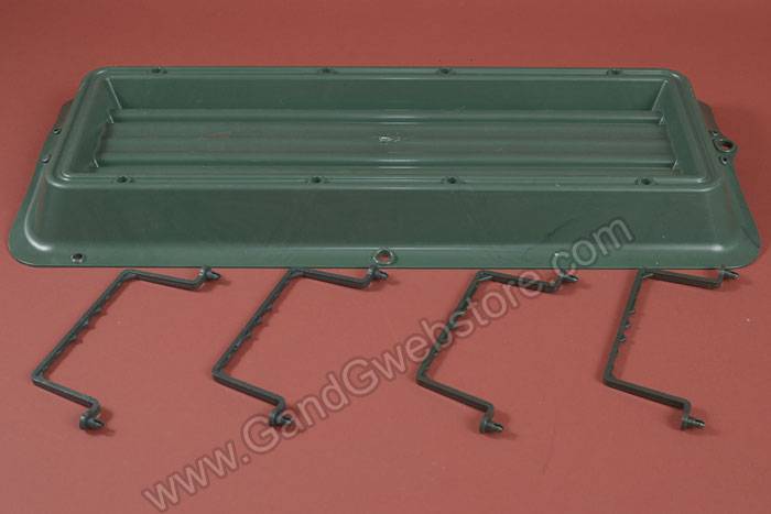 23&quot; X 10&quot; Plastic Double Saddle Tray Green
