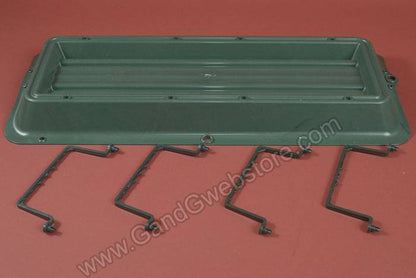 23" X 10" Plastic Double Saddle Tray Green