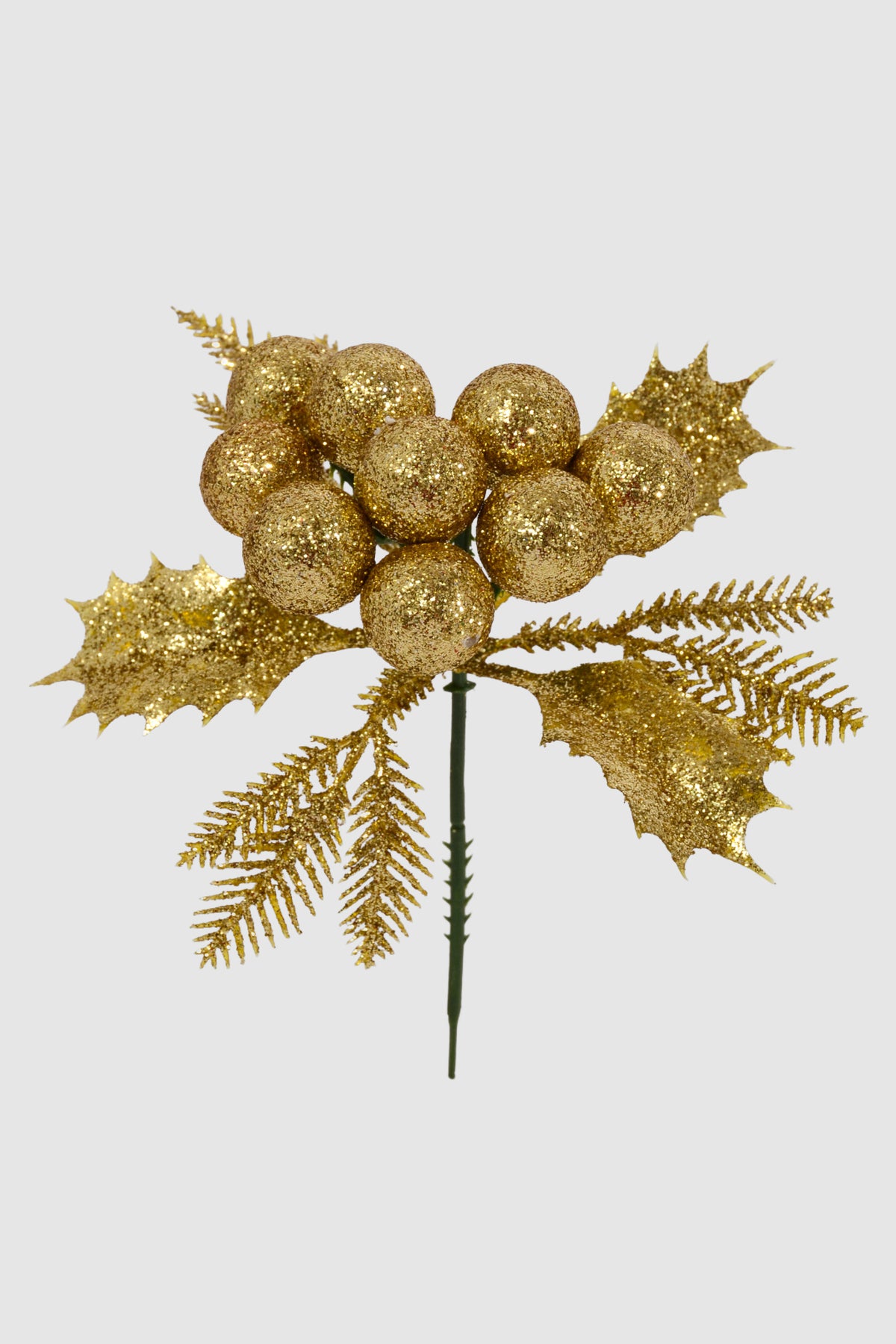 7" Xmas Berry Pick Gold Pkg/12
