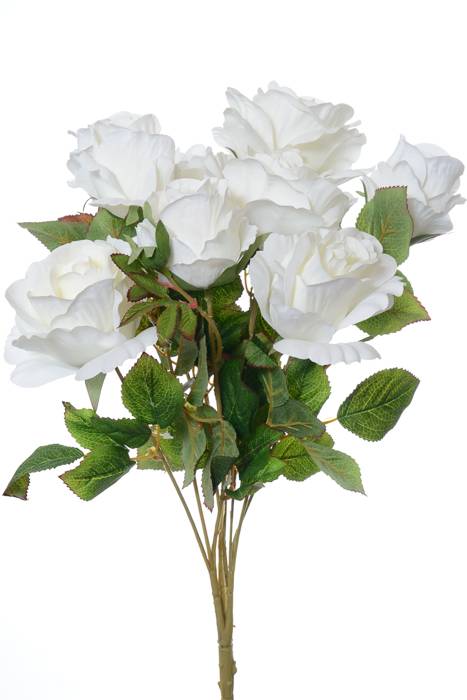 19" Silk Rose Bud Bush Cream