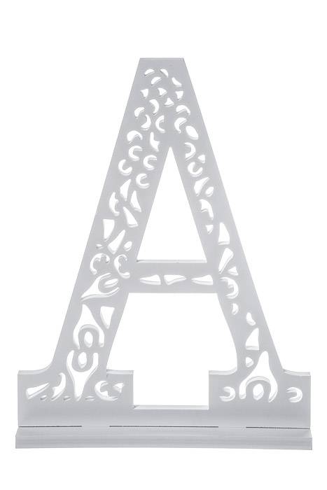 19.75" Carved Letter "a" White