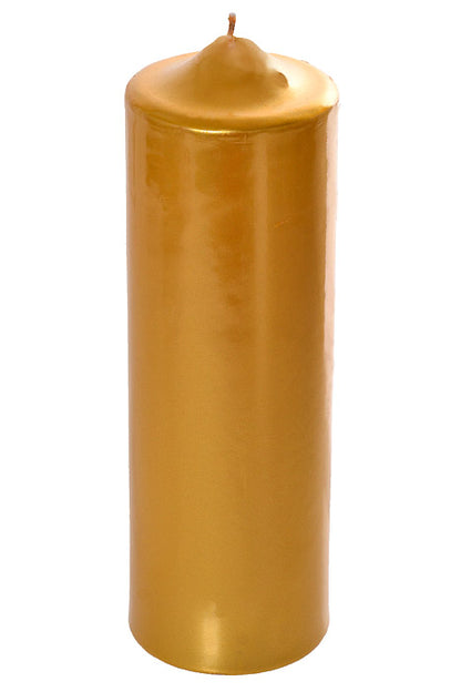 2.8" X 9" Patrician Pillar Candle Gold