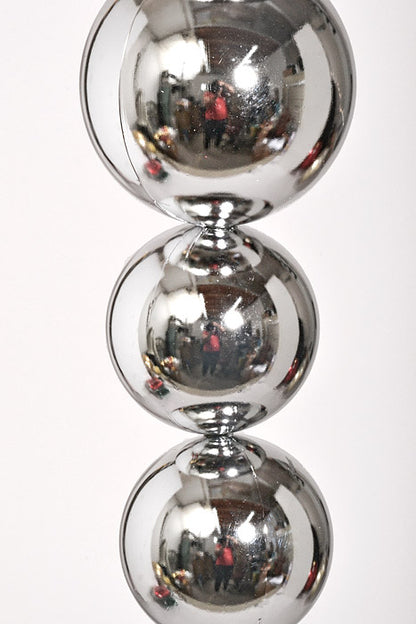 32" Ball Cluster Ornament Shiny Silver