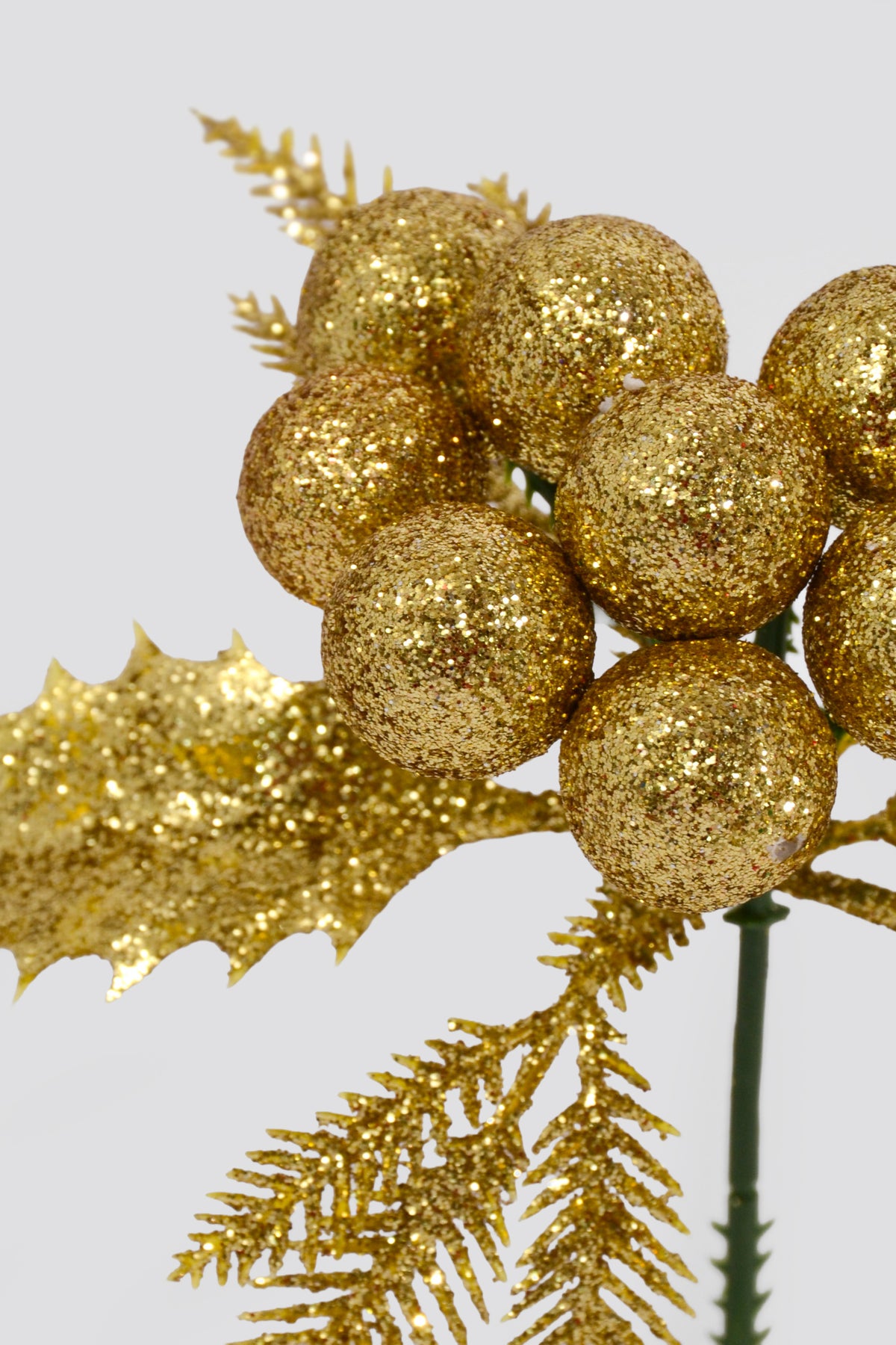 7" Xmas Berry Pick Gold Pkg/12