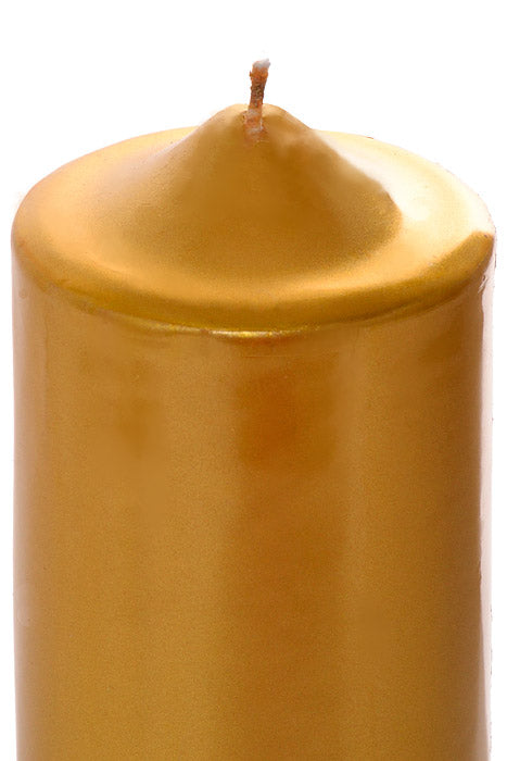 2.8" X 9" Patrician Pillar Candle Gold