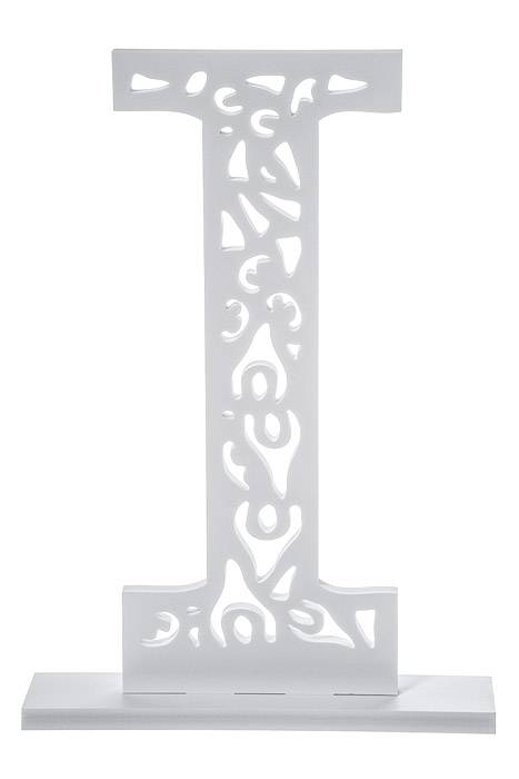 19.75" Carved Letter "i" White