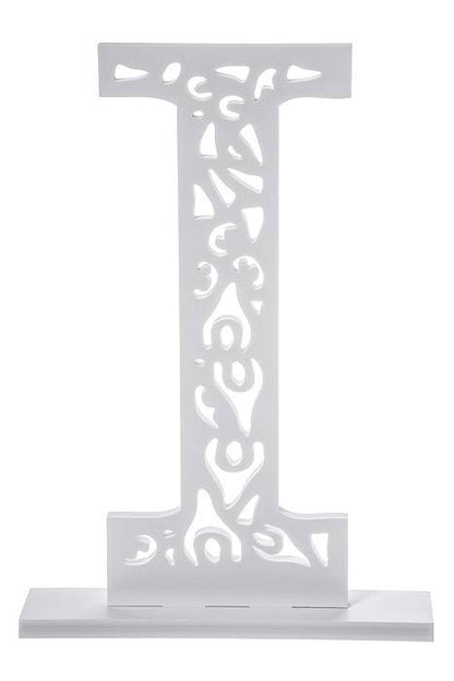 19.75" Carved Letter "i" White