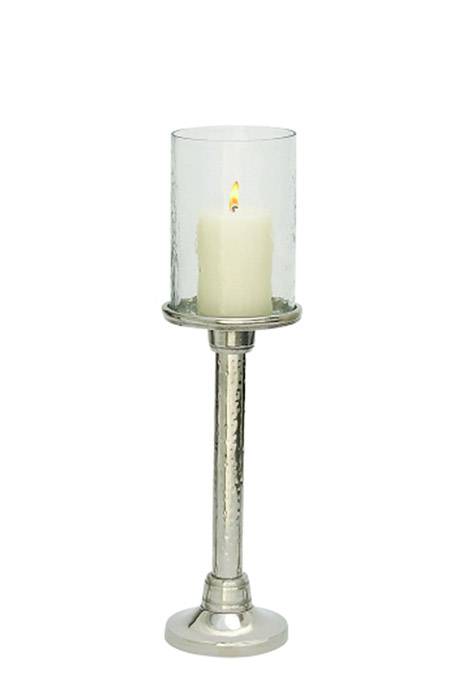 18"/ 20"/ 22" Halum Glass Candle Holder Silver