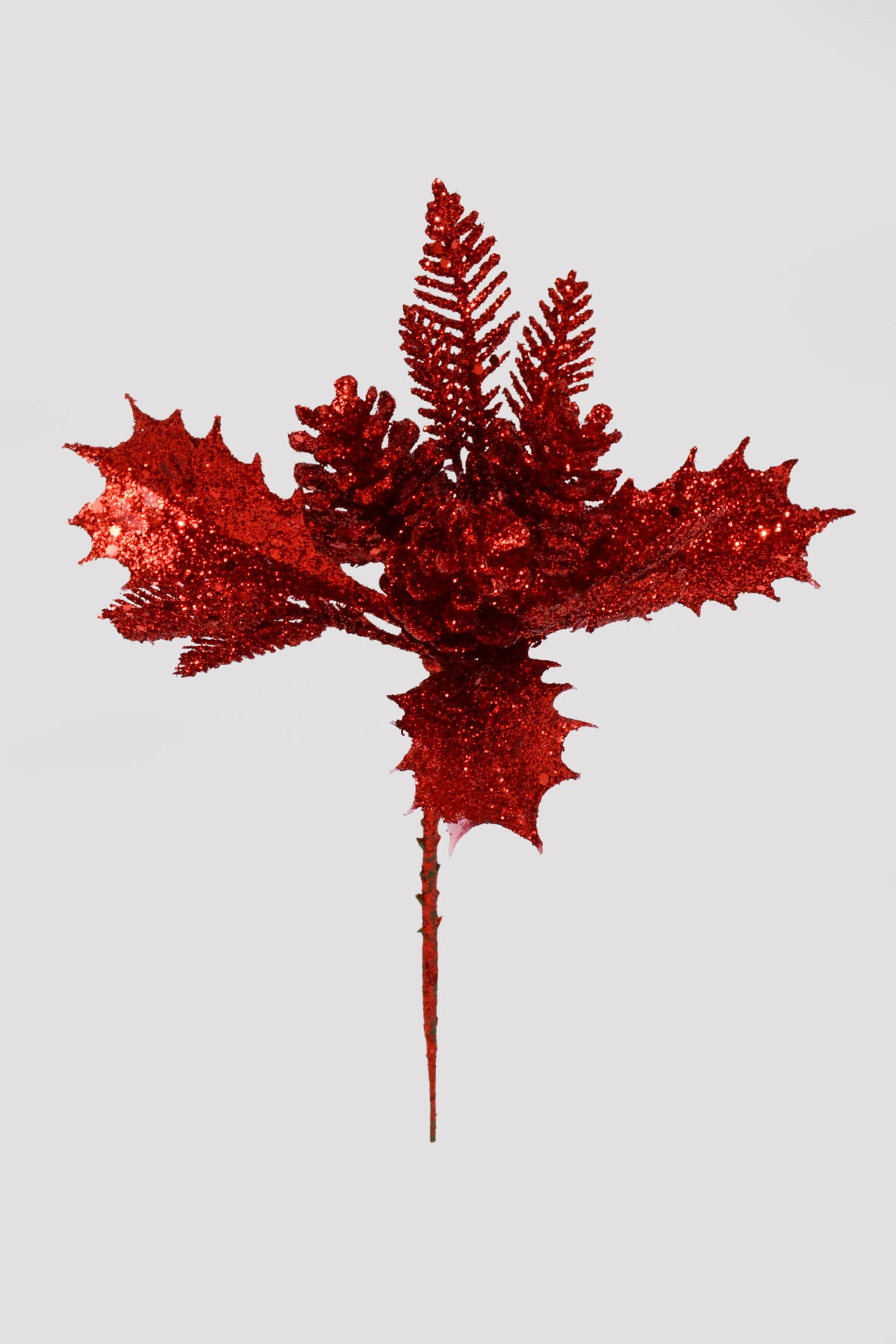 7" Xmas Cone Pick Red Pkg/12