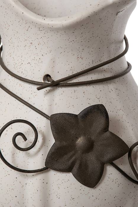 7" Rect Pitcher W/flower