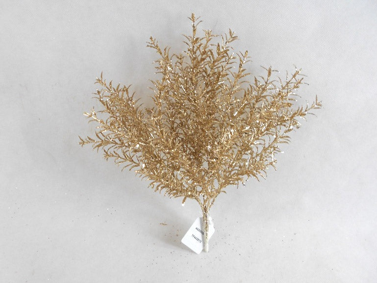 13" Glitter Rosemary Bush X53 Gold