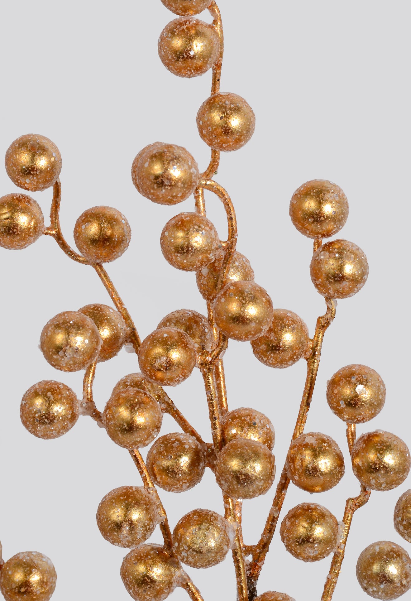 25" Sugared Glitter Metallic Berry Spray Champagne
