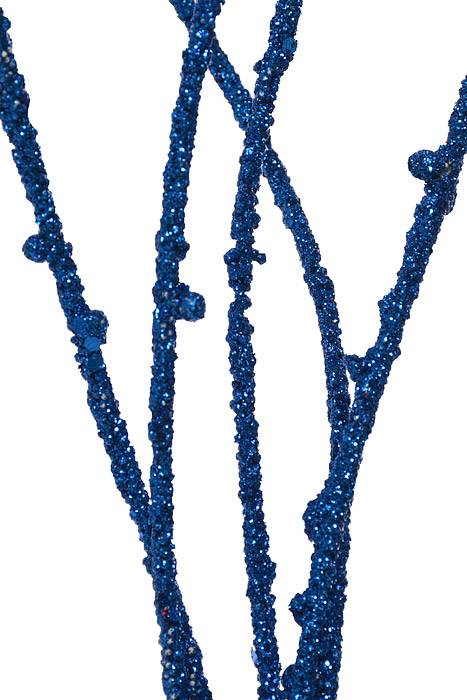 36" Twig Glitter Spray Dark Blue
