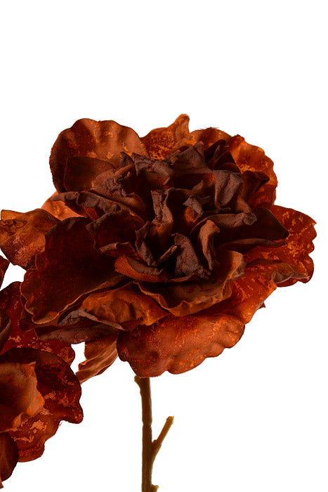 35.5" Silk Wild Rose Spray Gold Brown