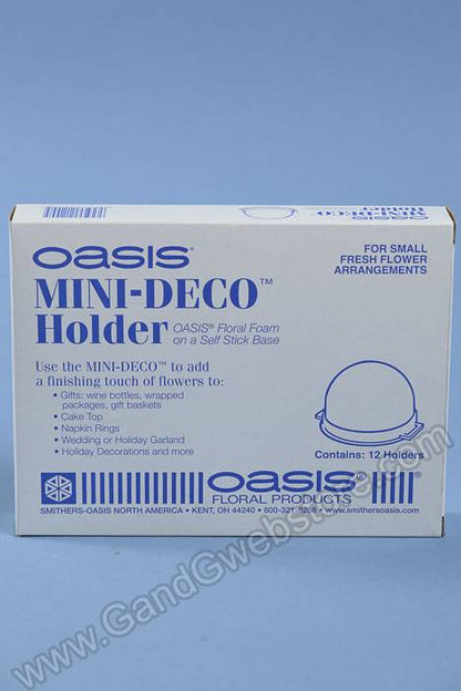 1.75" Mini Decorative Oasis W/sticky Back Green Pkg/12