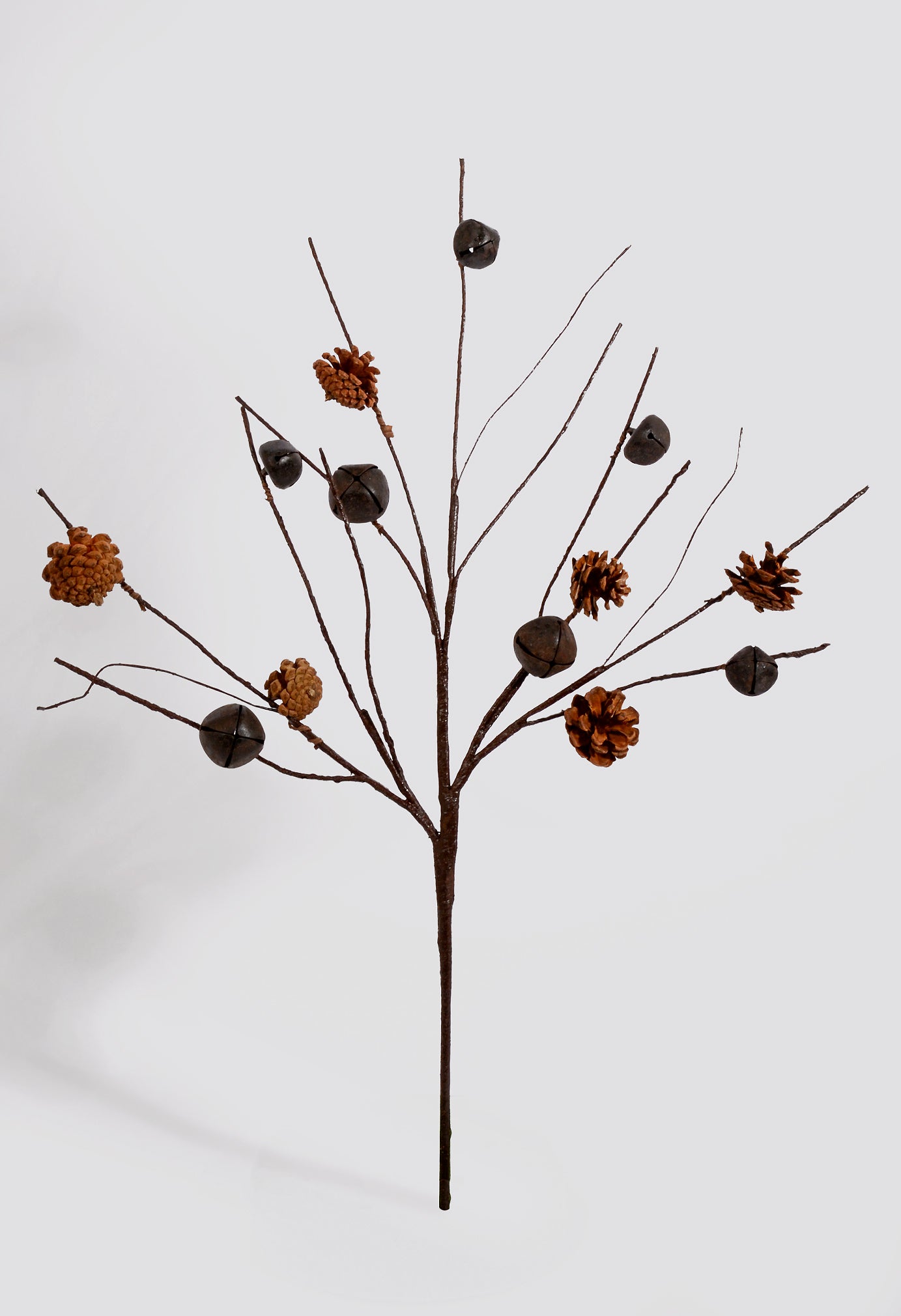 25" Rustic Bell/Cone Spray Brown