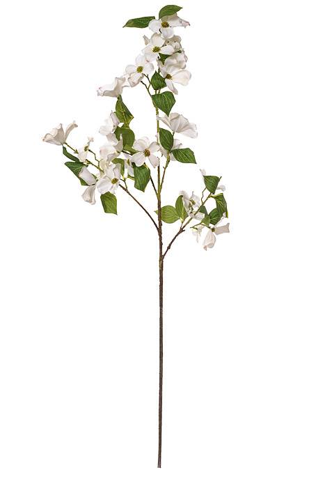 41" Silk Dogwood Spray White