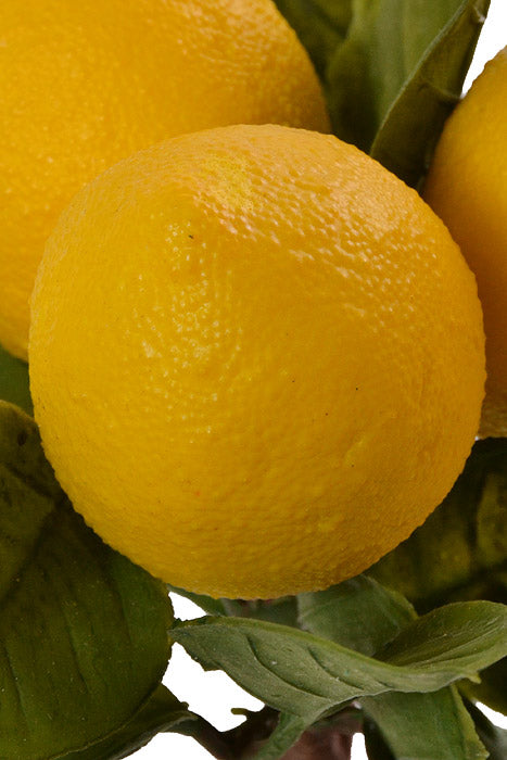 8" Lemon W/Leaf Pick