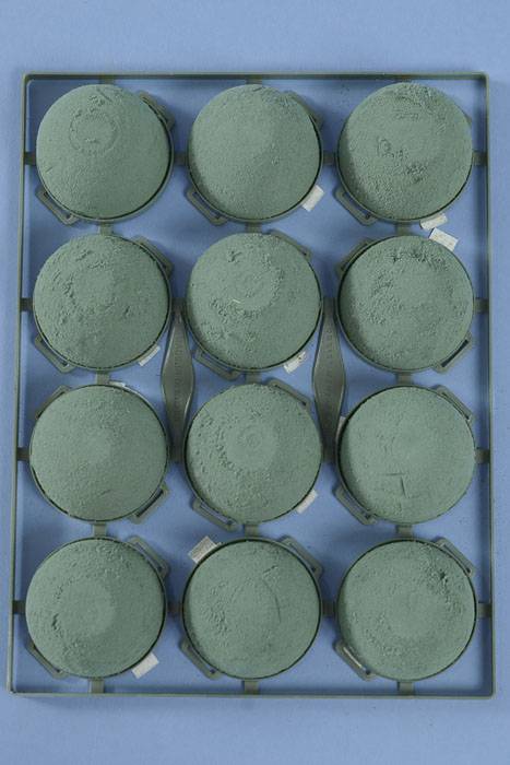 1.75" Mini Decorative Oasis W/sticky Back Green Pkg/12