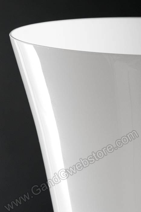 9.75" X 10" X 39" Glass Vase White