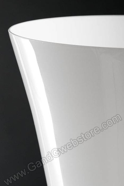 9.75" X 10" X 39" Glass Vase White