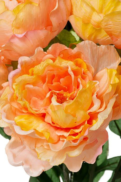22" Silk Peony Bush Salmon