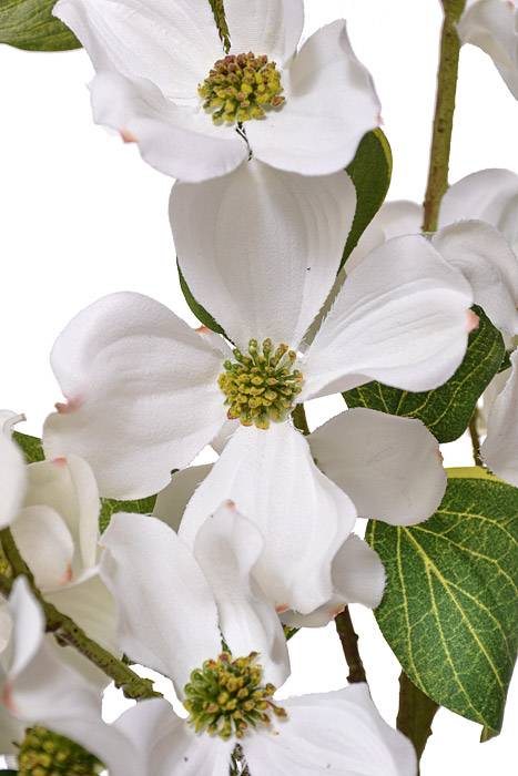 41" Silk Dogwood Spray White