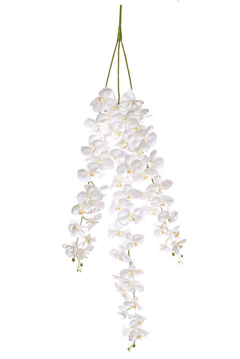55" Silk Phalaenopsis Spray White