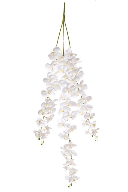 55" Silk Phalaenopsis Spray White