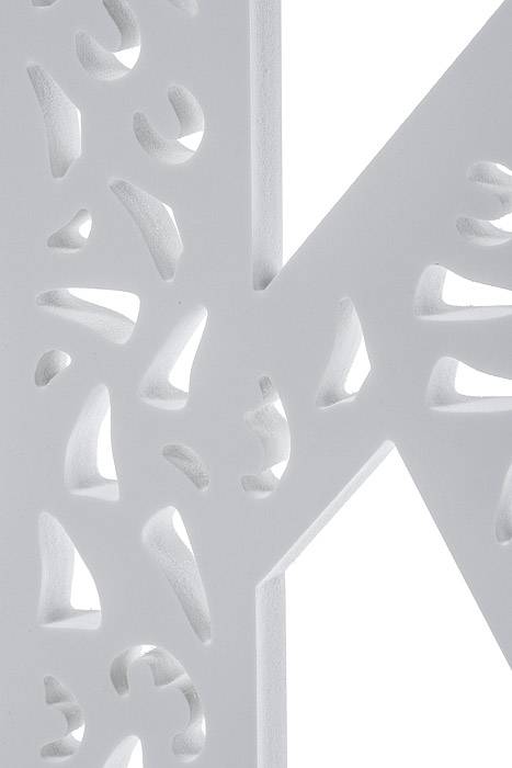 19.75" Carved Letter "k" White