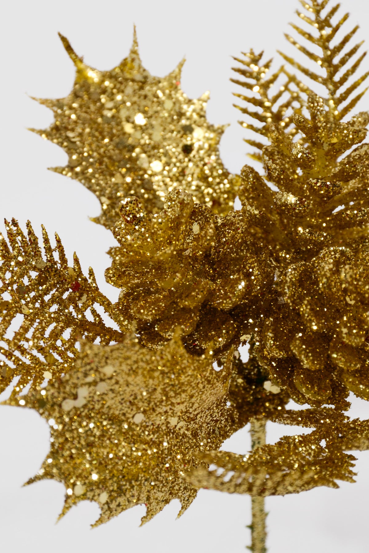 7" Xmas Cone Pick Gold Pkg/12