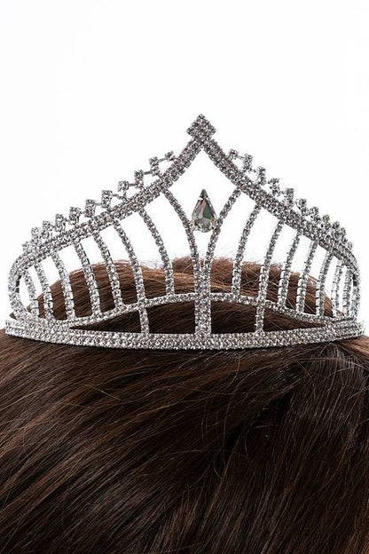 2.75" Rhinestone Tiara Silver