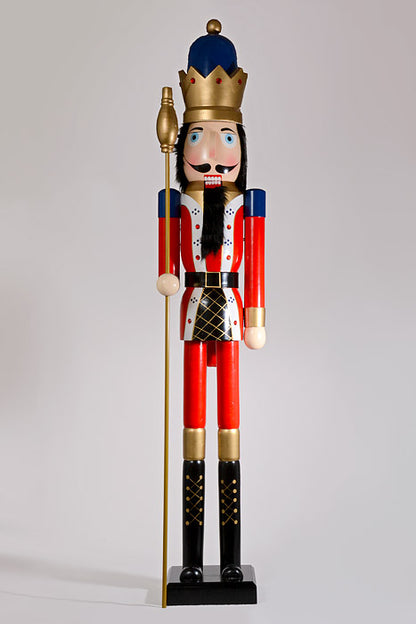 72" Wooden Nutcracker Red/Black/Gold