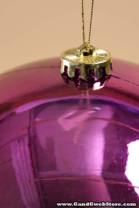 250mm Shiny Plastic Ball Fuchsia