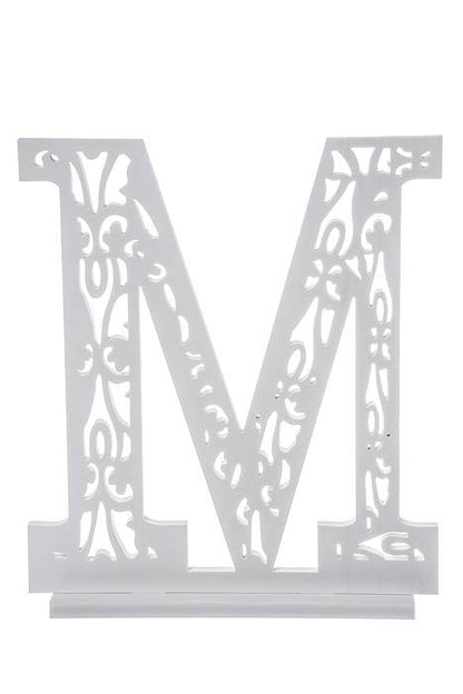 19.75" Carved Letter "m" White