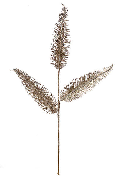 30" Glitter With Jewel Fern Spray Champagne