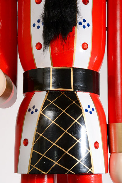 72" Wooden Nutcracker Red/Black/Gold